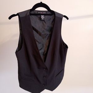 Black tuxedo vest, full back